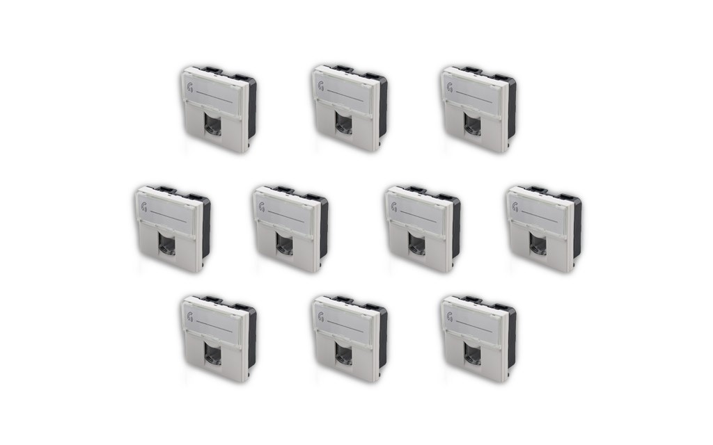 legrand-cat3-keystone3 پریز تلفن پهن Cat3 لگراند1