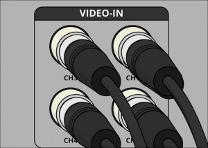 کابل هر دوربین مداربسته را به یک ورودی دستگاه DVR متصل کنید.