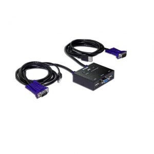 سوئیچ 2 پورت کی وی ام USB دی لینک مدل KVM-221