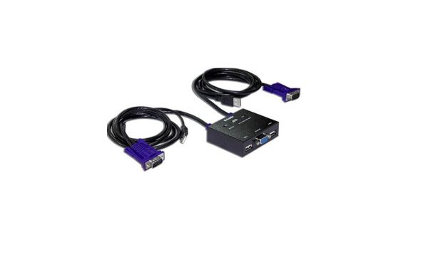 سوئیچ 2 پورت کی وی ام USB دی لینک مدل KVM-221