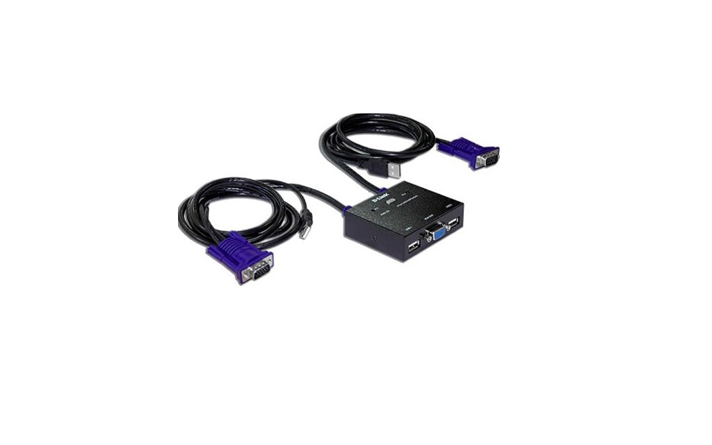 سوییچ221 سوئیچ 2 پورت کی وی ام USB دی لینک مدل KVM-221